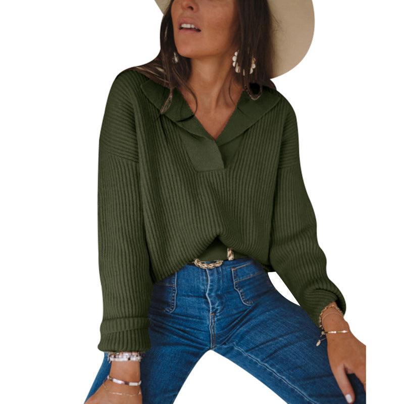 Women's Thickened Pullover Knit Tops - Amazitshop