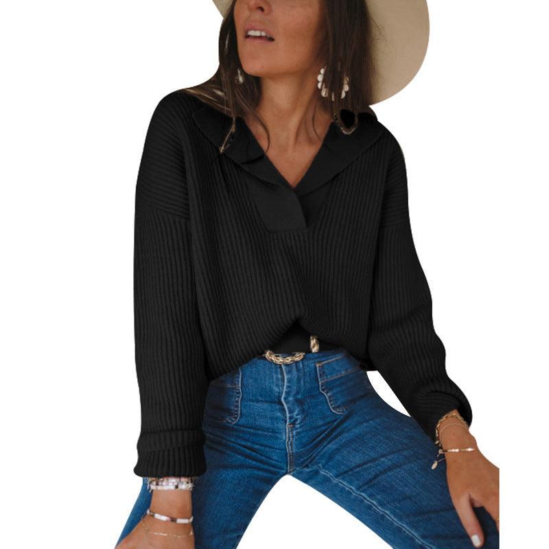 Women's Thickened Pullover Knit Tops - Amazitshop