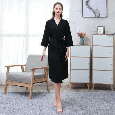 Women's Thin Couple's Nightgown Three Quarter Sleeve Bathrobe - Amazitshop