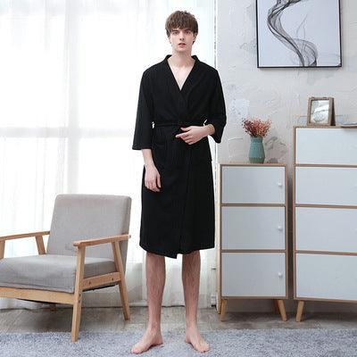 Women's Thin Couple's Nightgown Three Quarter Sleeve Bathrobe - Amazitshop
