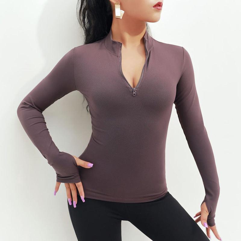 Women's Tight Fitness Exercise Long Sleeve Yoga Wear - Amazitshop
