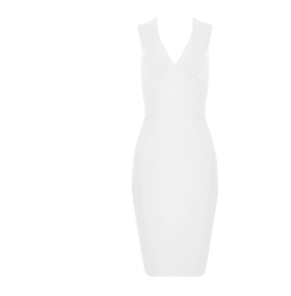 Womens V Neck Bandage Dress - Amazitshop