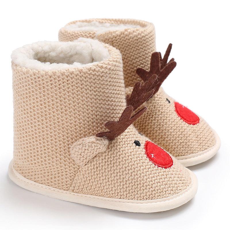 Wool Cartoon Shoes Soft Bottom For Boys And Girls - Amazitshop