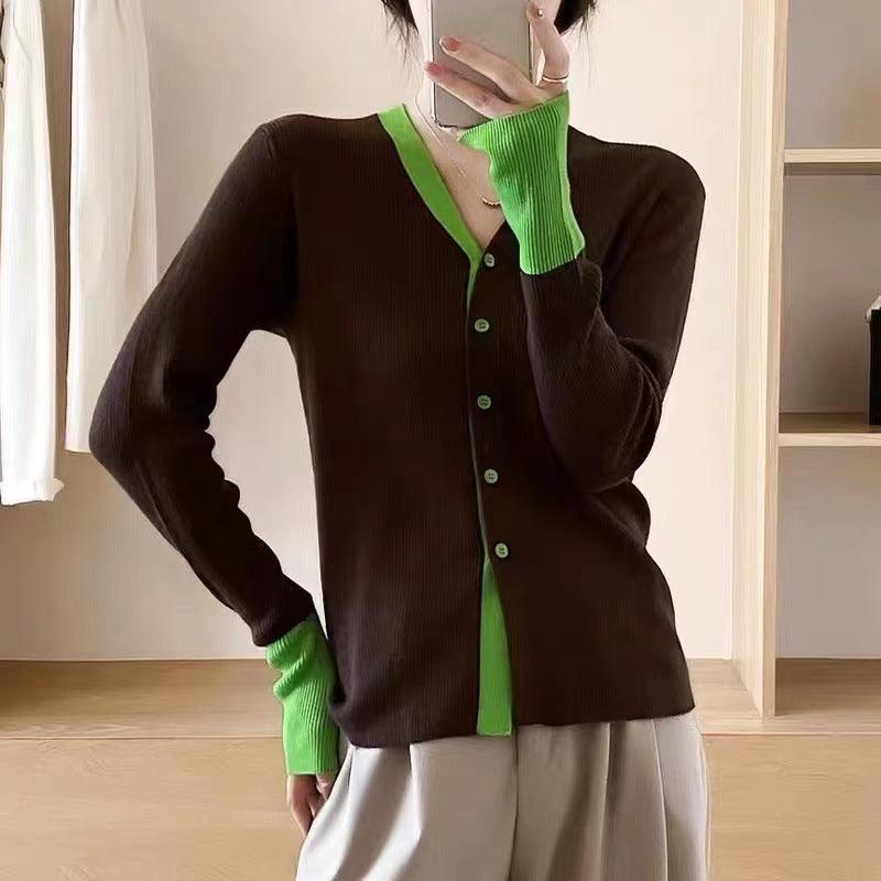 Wool Sweater Cardigan Temperament Long Sleeve Coat - Amazitshop