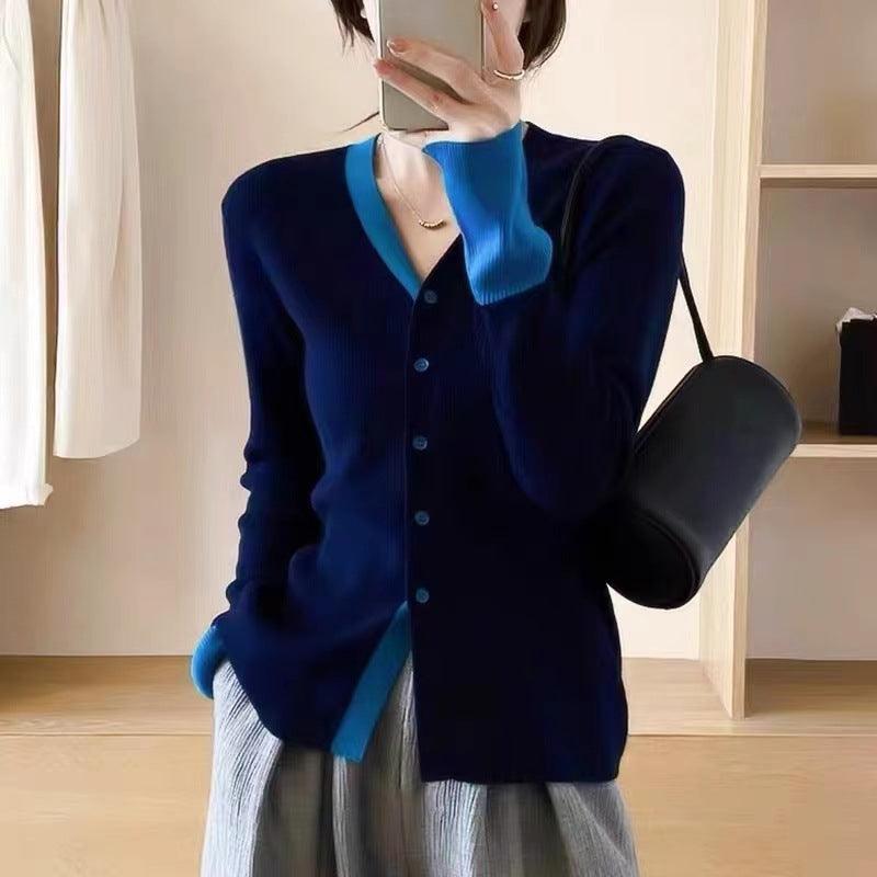 Wool Sweater Cardigan Temperament Long Sleeve Coat - Amazitshop