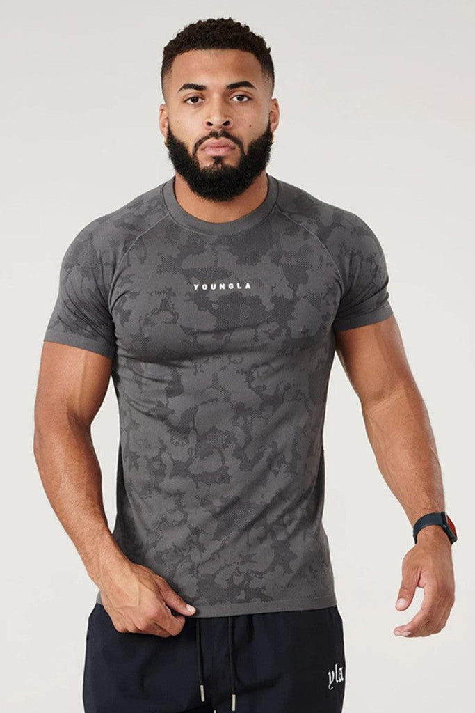 Workout Clothes Camouflage Sports T-shirt Men - Amazitshop