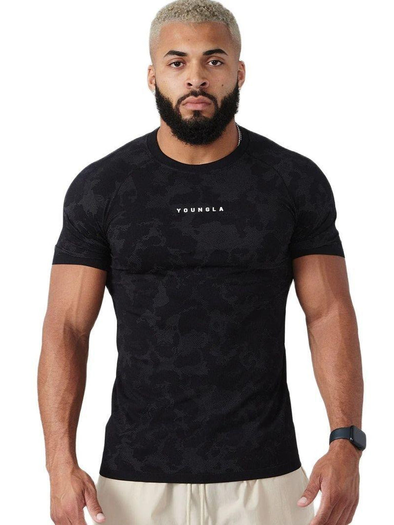 Workout Clothes Camouflage Sports T-shirt Men - Amazitshop
