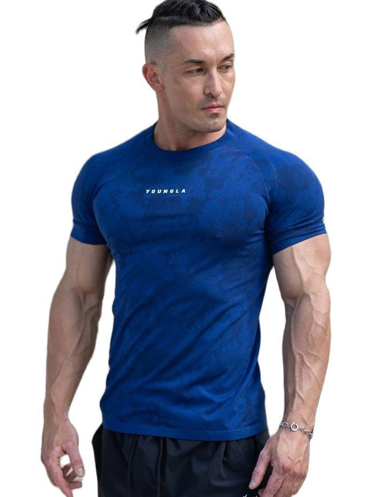 Workout Clothes Camouflage Sports T-shirt Men - Amazitshop