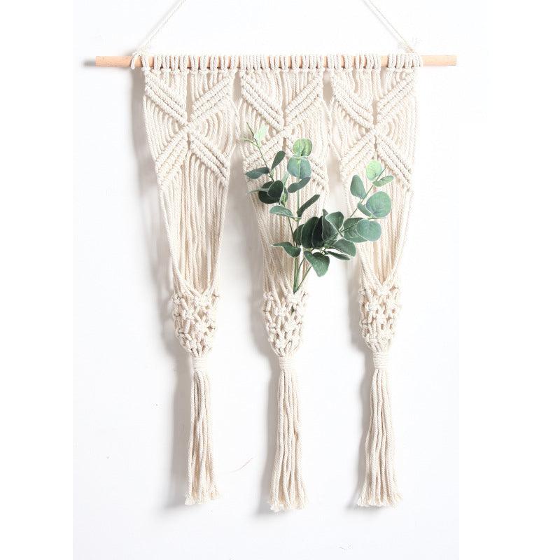 Woven Tapestry Bohemian Dried Flower Pot Rack - Amazitshop