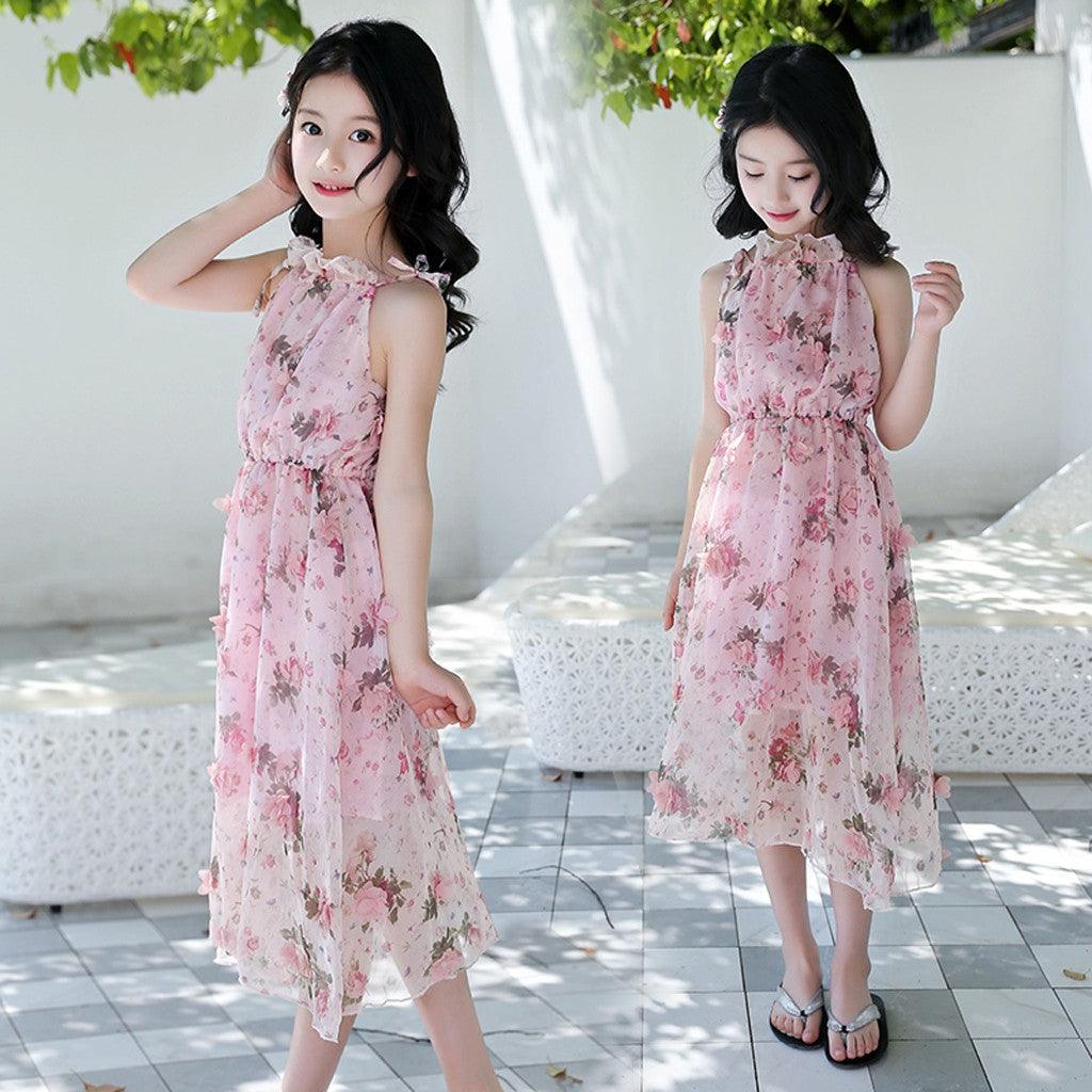 Years Sundress Little Toddler Party Cotton Kids Girls Dress - Amazitshop