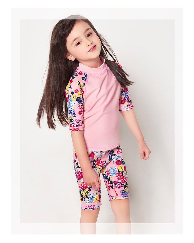 Yi Zi Children's Swimwear Girls Swimwear Baby Baby Split Pants Swimwear Big Kids Sunscreen Swimwear - Amazitshop