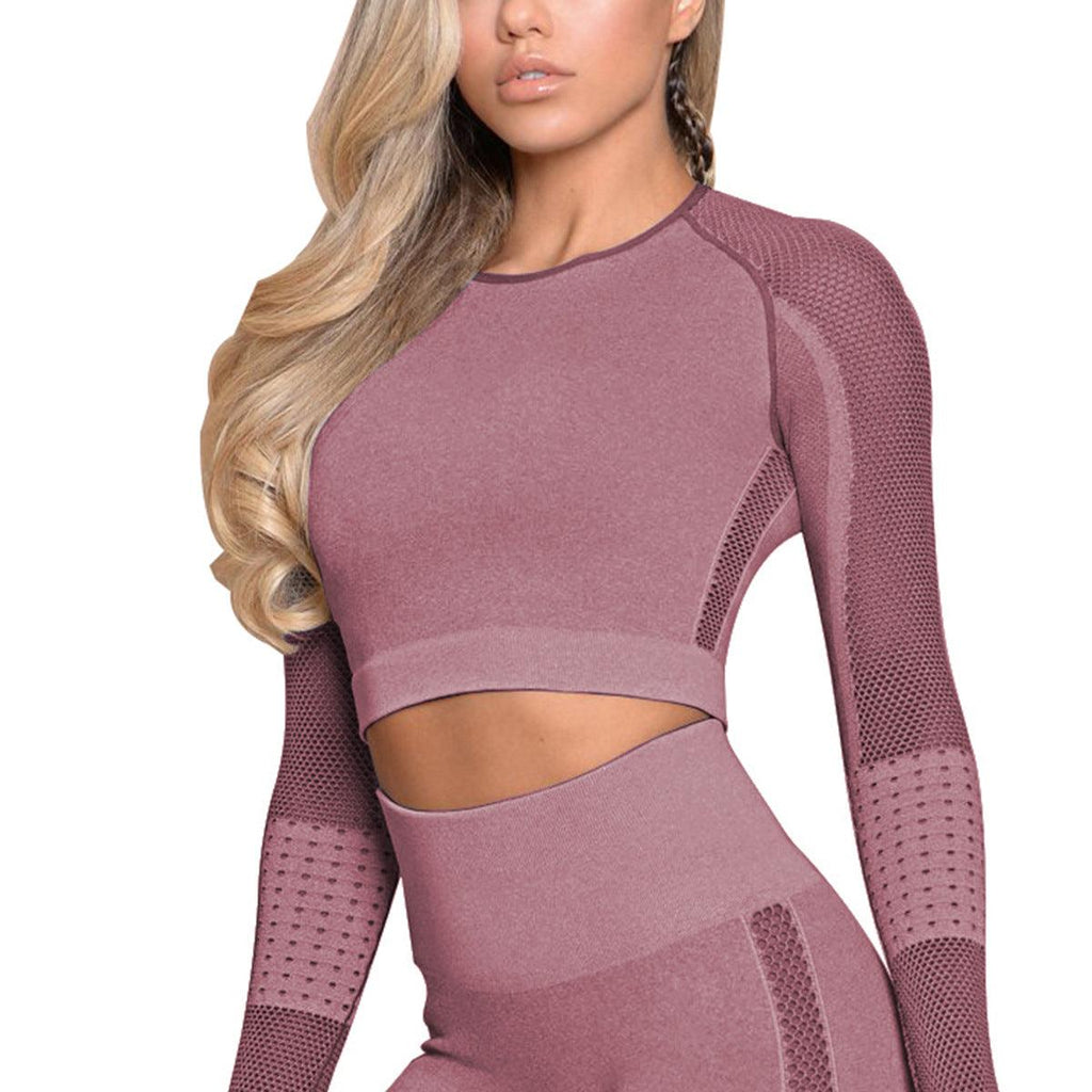 Yoga Crop Top Seamless Yoga sets - Amazitshop