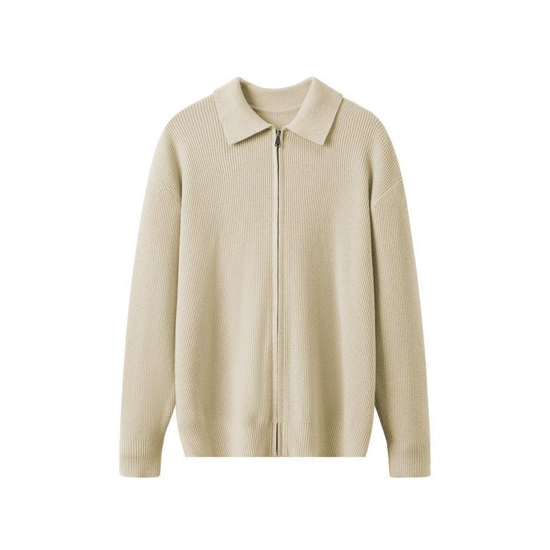 Zipper Outerwear Sweater Men's Lapel Cardigan Sweater - Amazitshop