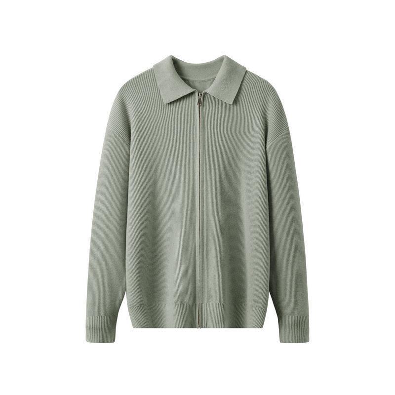 Zipper Outerwear Sweater Men's Lapel Cardigan Sweater - Amazitshop