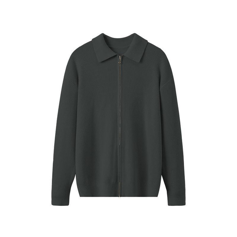 Zipper Outerwear Sweater Men's Lapel Cardigan Sweater - Amazitshop