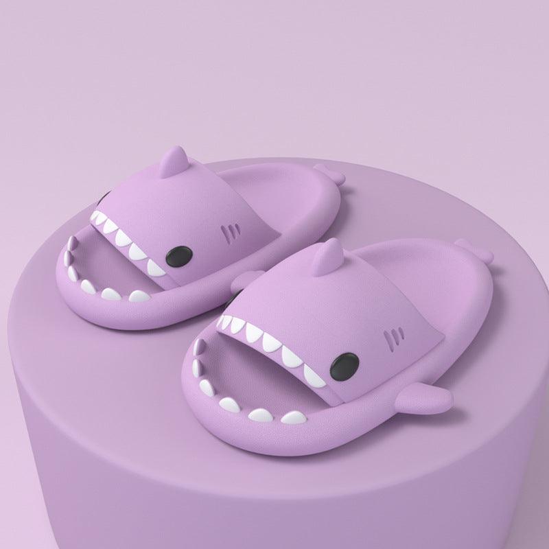 Adult's Slippers Indoor Outdoor Funny Shark Cartoon - Amazitshop
