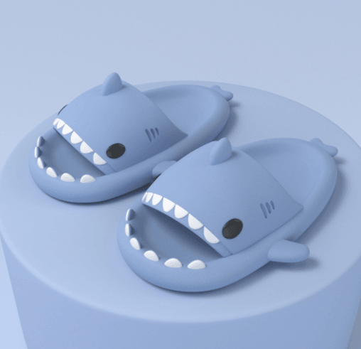 Adult's Slippers Indoor Outdoor Funny Shark Cartoon - Amazitshop