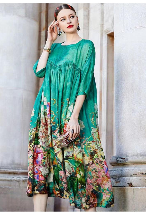 Best Genuine Quality Silky Printing Dress For Women - Amazitshop