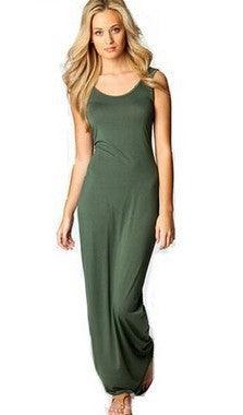 Best Summer Long Vest Dress Ladies Casual Beach Long Skirt - Amazitshop