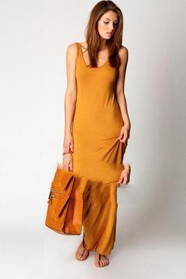 Best Summer Long Vest Dress Ladies Casual Beach Long Skirt - Amazitshop