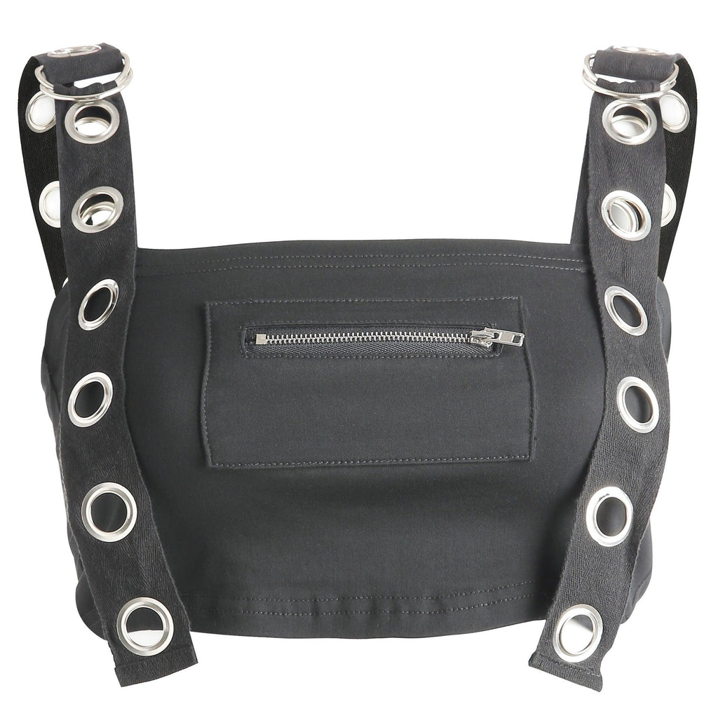 Black Tank Top Women Sleeveless Cropped Tops Tees Shirt Hollow Out Sexy Bustier Top Streetwear Summer 2023 - Amazitshop