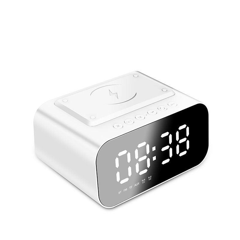 Charging Bluetooth Speaker Clock Led Alarm Clock Audio Wireless Charging Bluetooth Speaker - Amazitshop