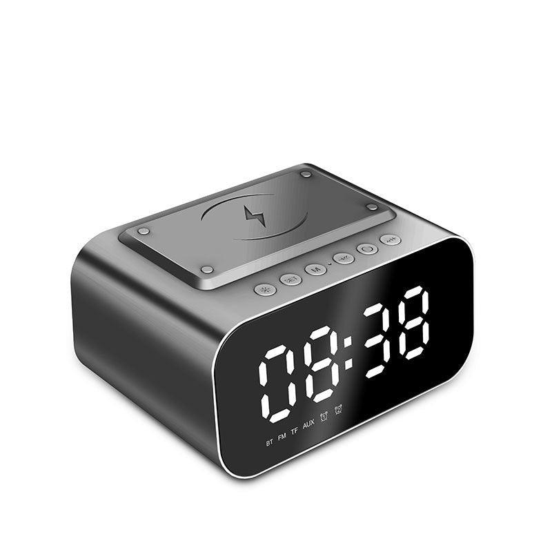 Charging Bluetooth Speaker Clock Led Alarm Clock Audio Wireless Charging Bluetooth Speaker - Amazitshop