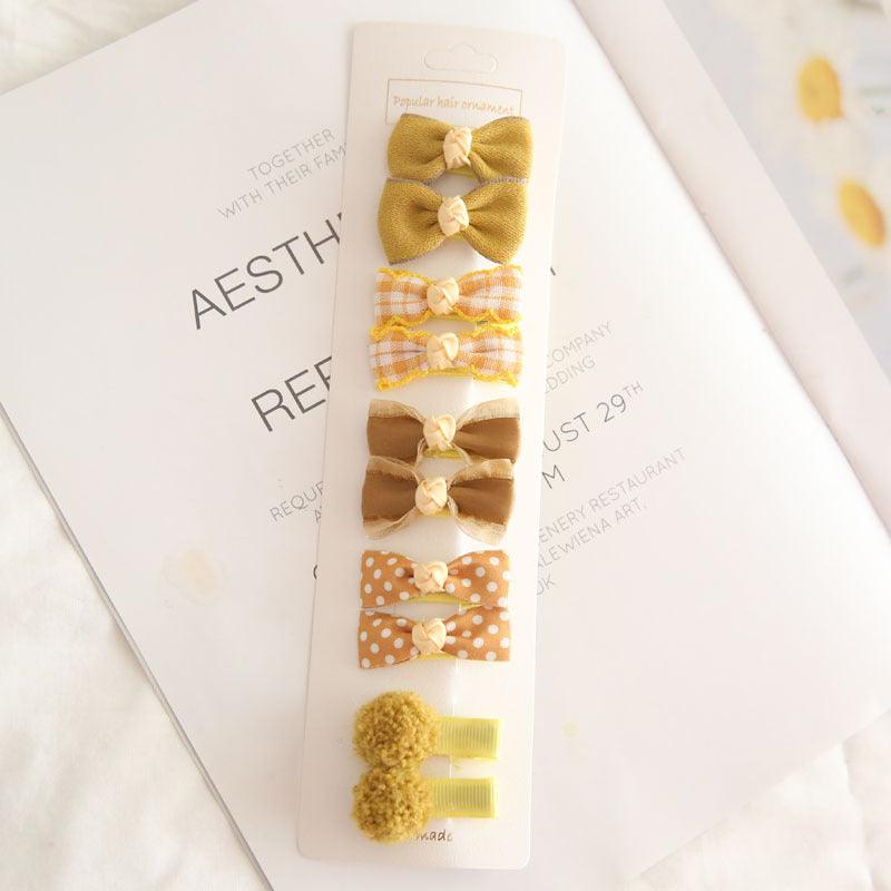 Children's Basic Bow Hair Clip Set - Amazitshop