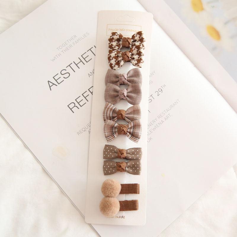 Children's Basic Bow Hair Clip Set - Amazitshop