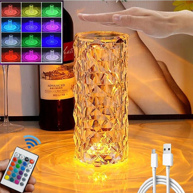 Crystal Table Lamp Touch Bedside - Amazitshop