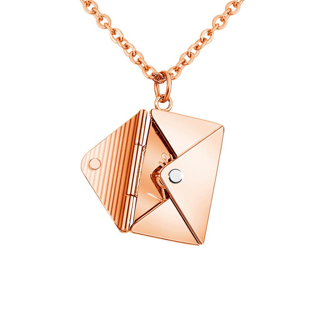 Fashion Jewelry Envelop Necklace Women Lover Letter Pendant Best Gifts For Girlfriend - Amazitshop