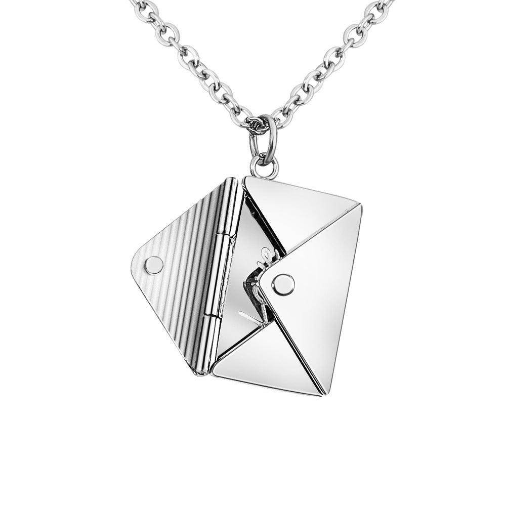 Fashion Jewelry Envelop Necklace Women Lover Letter Pendant Best Gifts For Girlfriend - Amazitshop