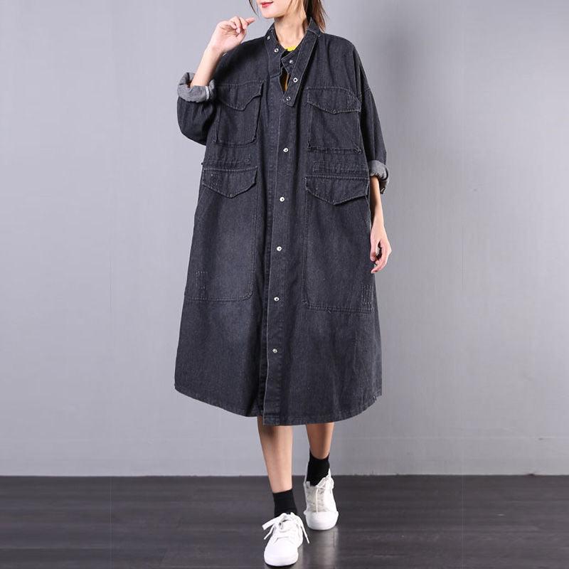 Fat Sister Denim Jacket Women Mid - length - Amazitshop