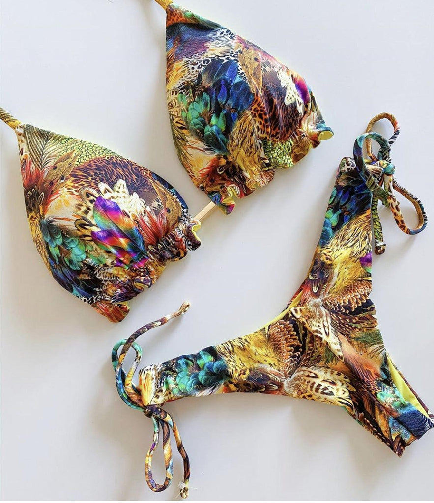 Floral Retro Trade Bikini New Sexy Swimwear - Amazitshop