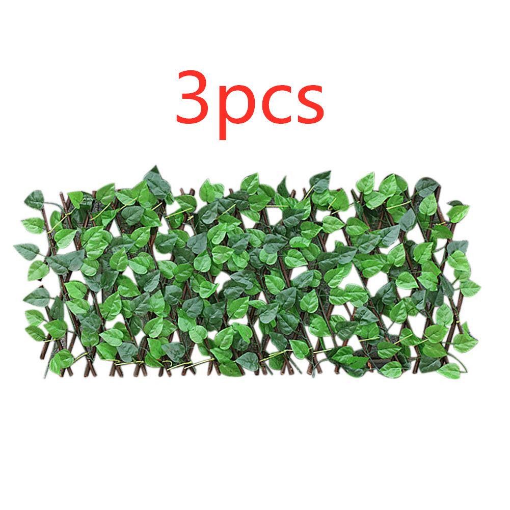 Garden Fence Decoration For Privacy Wood With Artificial Green Leaf Retractable Extension Fencing For Courtyard Home Decoration - Amazitshop
