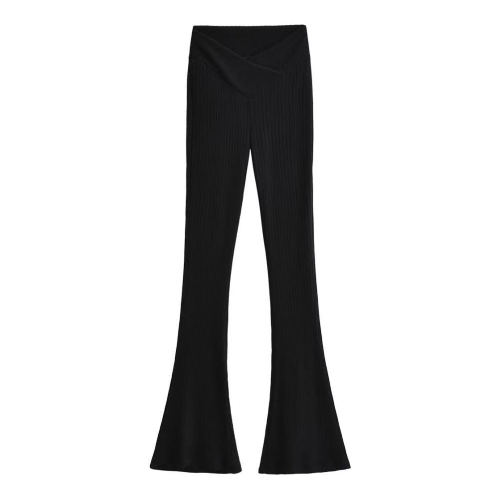 Hip Lifting And Leg Length Knitting Micro Flare Pants - Amazitshop