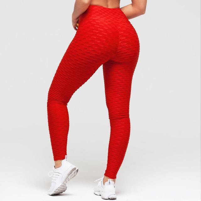 Hip - turned Folds Elastic High - waist Fitness Leggings Breathable Slim Indoor Sports - Amazitshop