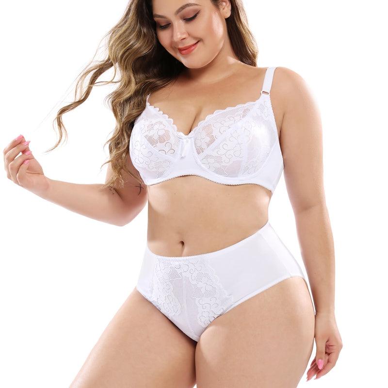 Lace plus size bra set - Amazitshop