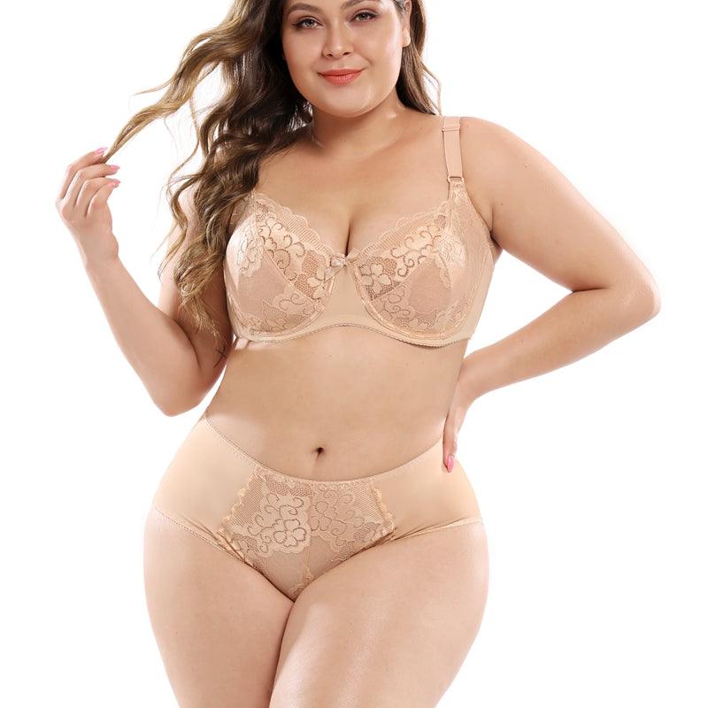Lace plus size bra set - Amazitshop