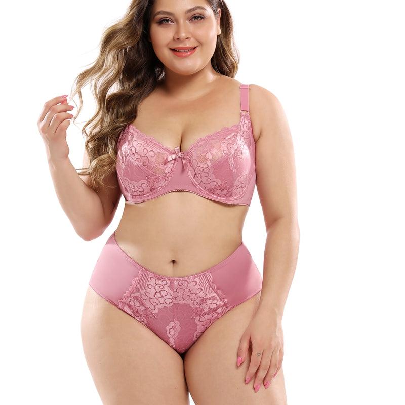 Lace plus size bra set - Amazitshop