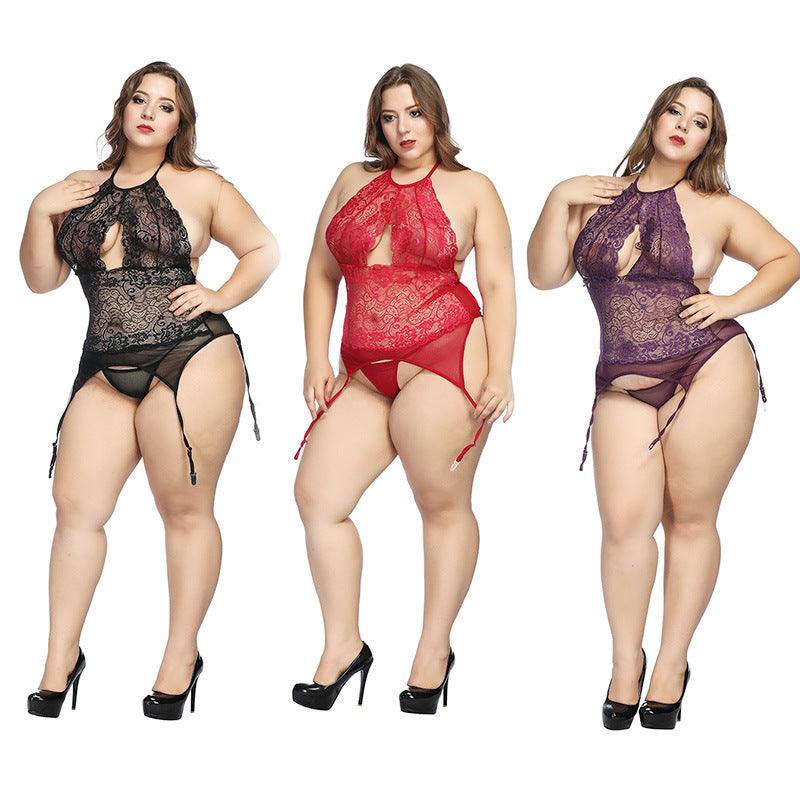 Lace plus size Women bodysuit - Amazitshop