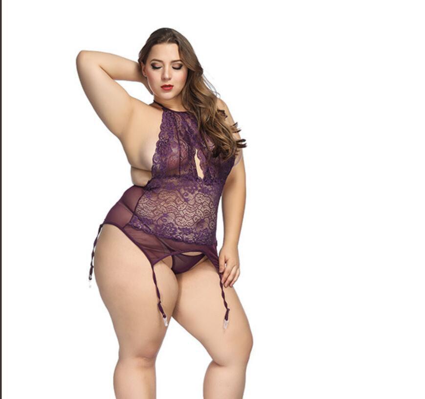 Lace plus size Women bodysuit - Amazitshop