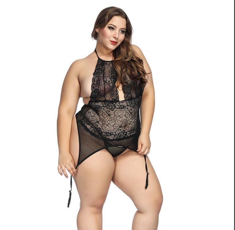 Lace plus size Women bodysuit - Amazitshop