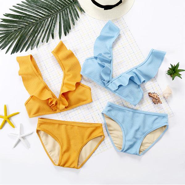Ladies V Neck Bikini Two Piece Set - Amazitshop