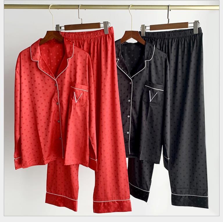 Luxury High Quality Satin Pajamas For Women Two Pieces Set - Amazitshop