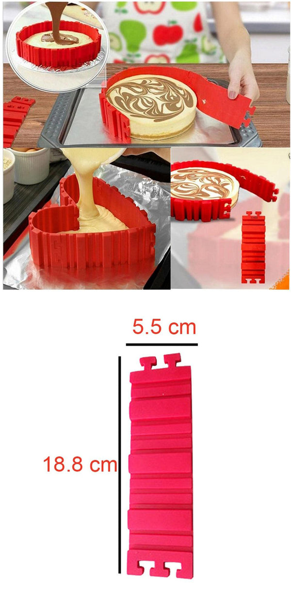 Magic Bake Snake Silicome Cake Mold Heart Shade Rectangular Round Shade Bake Snake Cake Mold Pastry Tools - Amazitshop