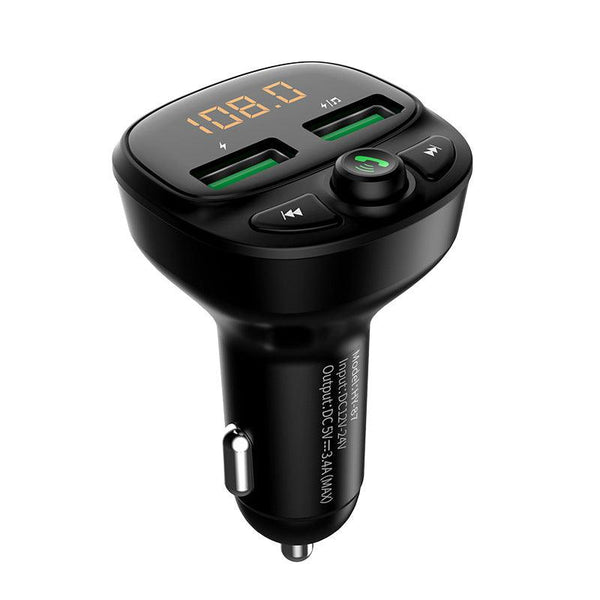 New Car Bluetooth Car Charger Dual USB Car Cigarette Lighter - Amazitshop