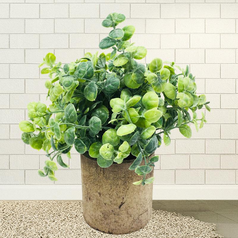 Nice Compatible with Apple, Artificial Plant Eucalyptus Lysimachia Artificial Potted Plant Artificial Flower Potted Artificial Green Plant - Amazitshop