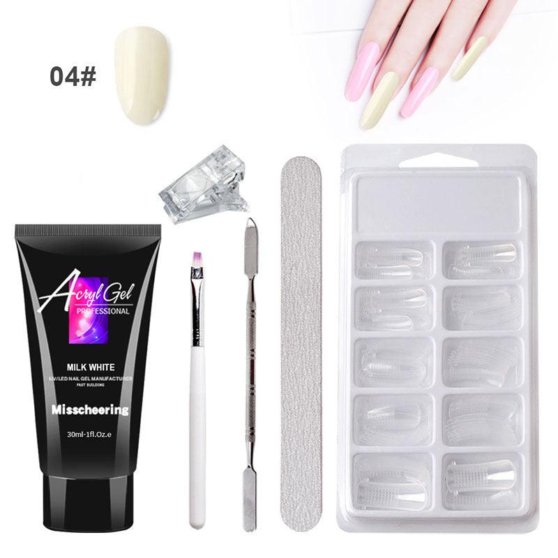 Painless Extension Gel Nail Art Without Paper Holder Quick Model Painless Crystal Gel Set - Amazitshop