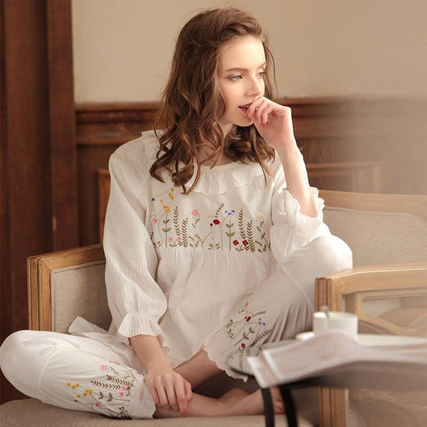 Pure cotton ladies pajamas set - Amazitshop
